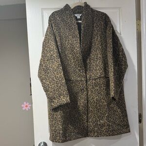 NWT Old Navy Leopard Print Pea Coat